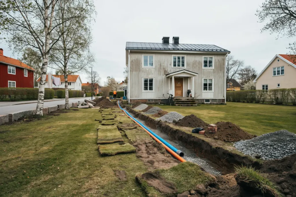 kommunalt vatten och avlopp till huset s g r inkopplingen till fr n ans kan till f rdig anslutning